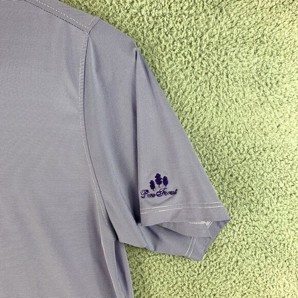 Footjoy Shirt Men XL Purple Golf Polo‎ Stretch Preppy Pine Forest Houston Texas - Picture 4 of 12